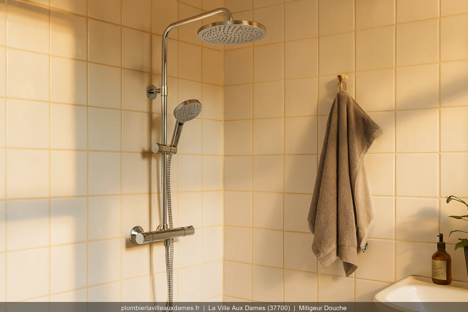 Pose mitigeur thermostatique douche Hansgrohe Ecostat a La Ville-aux-Dames (37700)