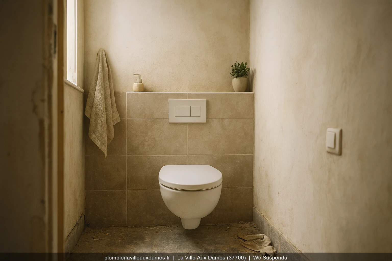Pose WC suspendu Geberit Duofix par plombier a La Ville-aux-Dames (37700)